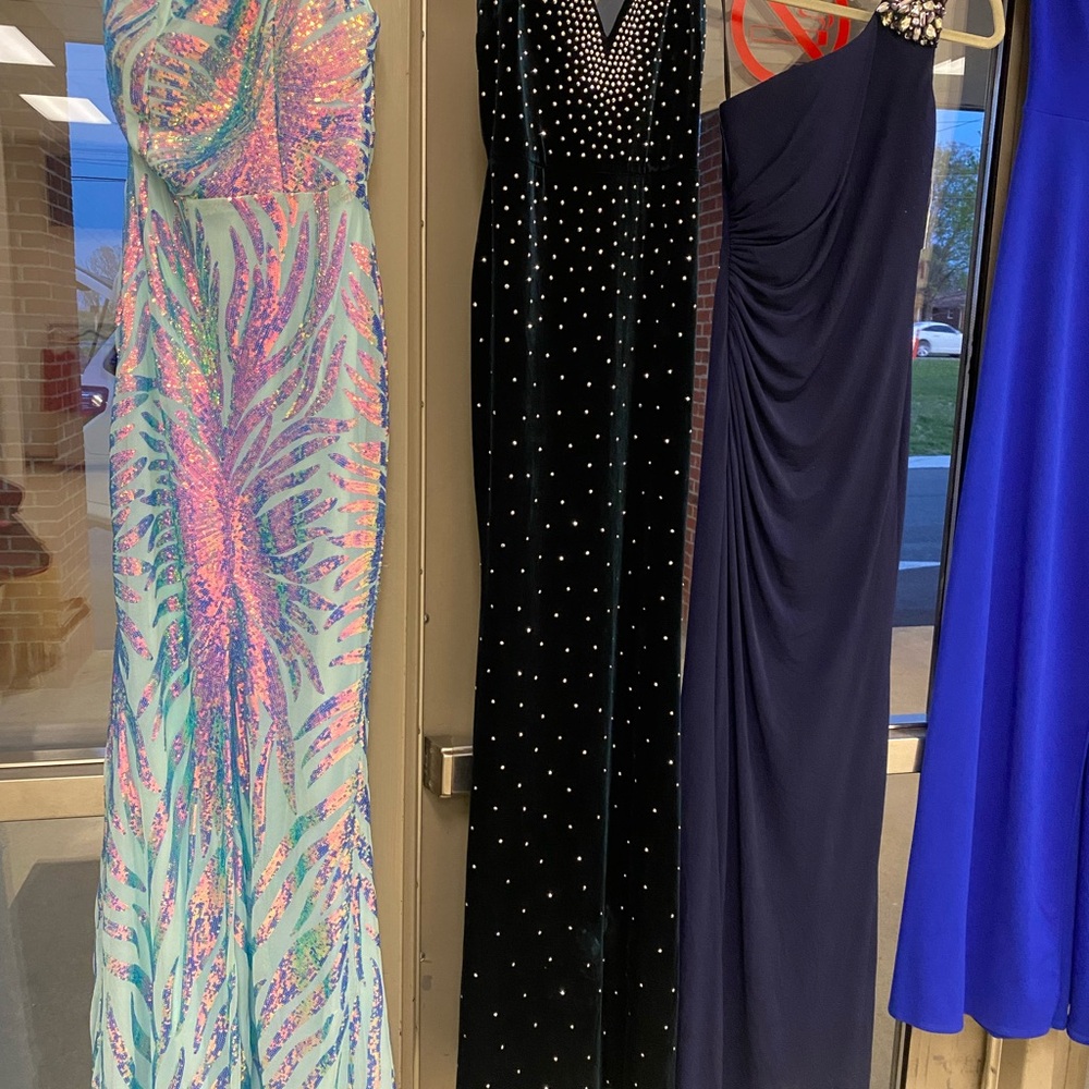 Elegant Multicolor Sequin Dress